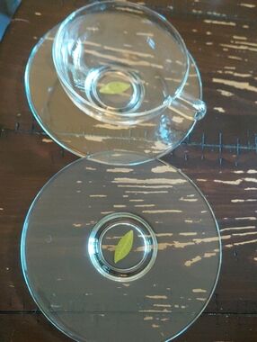 Tea Forte Glass Tea Cup And 2 Saucers